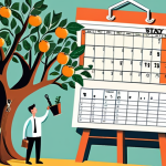 **

A stylized graphic depicting a tree with dollar sign-shaped fruit. A figure representing the "taxman" is reaching for the fruit, while another figure (investor) is carefully pruning the tree with clippers labeled "Tax Strategy." The background shows a calendar page flipping to April 15th. Focus on visual metaphors for investing, taxes, and financial planning.

**