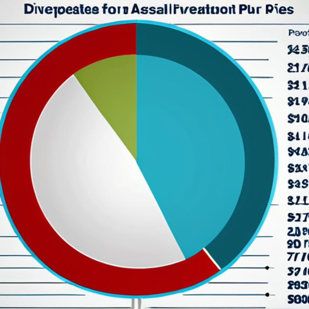 Diversified Portfolio Chart**

"A visually appealing infographic illustrating asset allocation in a diversified investment portfolio, featuring pie charts showing percentages of stocks, bonds, real estate, and commodities. The style is clean and professional, suitable for a financial report. Labels are clear and easy to read. Background is a brightly lit office. safe for work, appropriate content, fully clothed, professional, modest, family-friendly, perfect anatomy, correct proportions, natural pose, well-formed hands, proper finger count, natural body proportions."

**