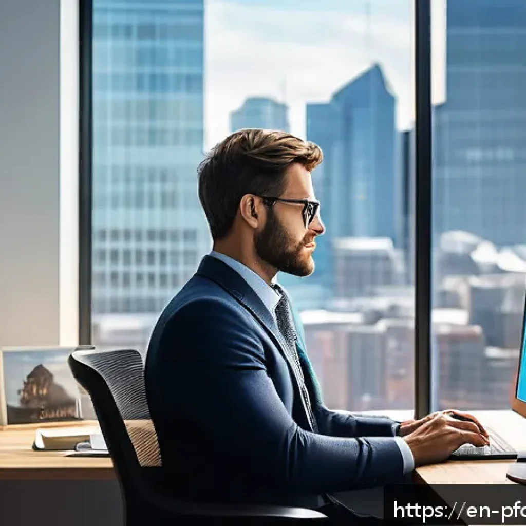 포트폴리오 다양화의 심리적 장벽 극복하기 - A modern home office setting with a diverse investor thoughtfully analyzing a colorful, interactive ...